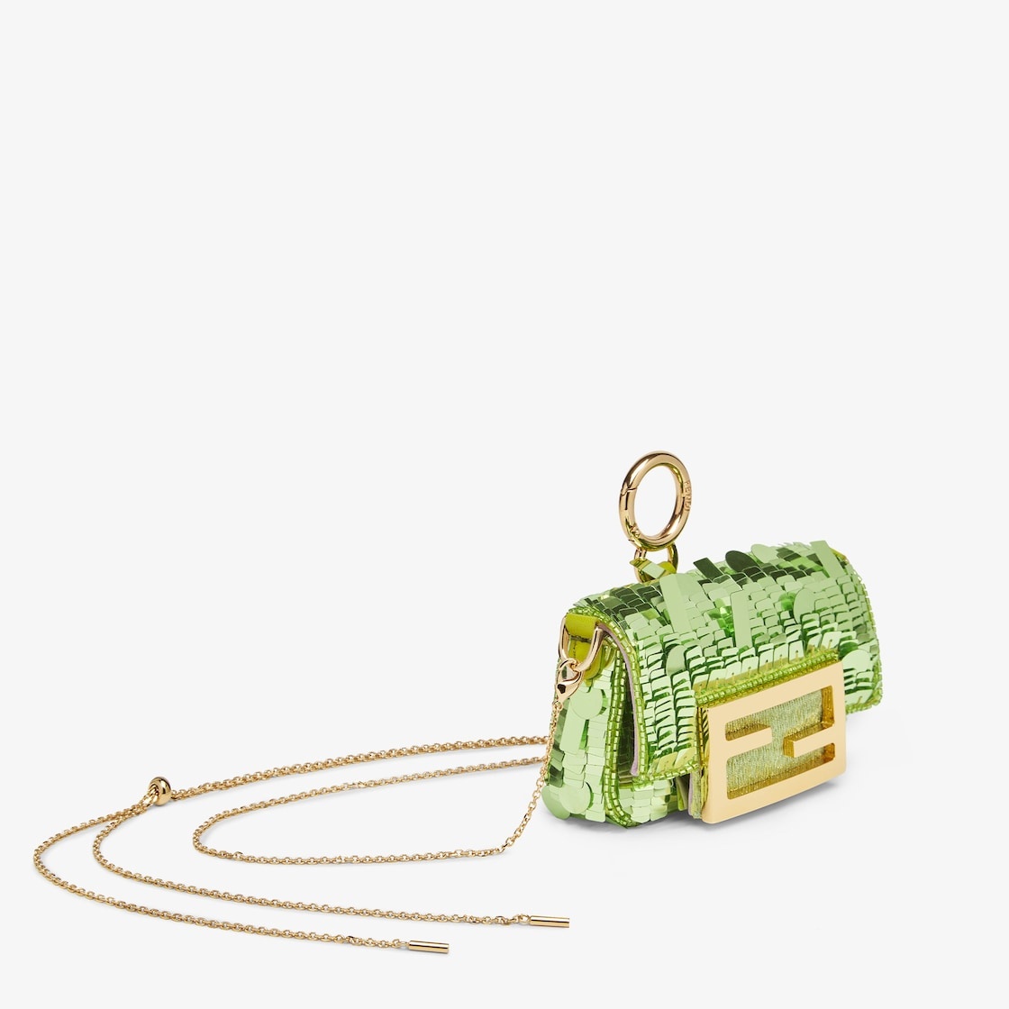 Acid green sequin charm - 2