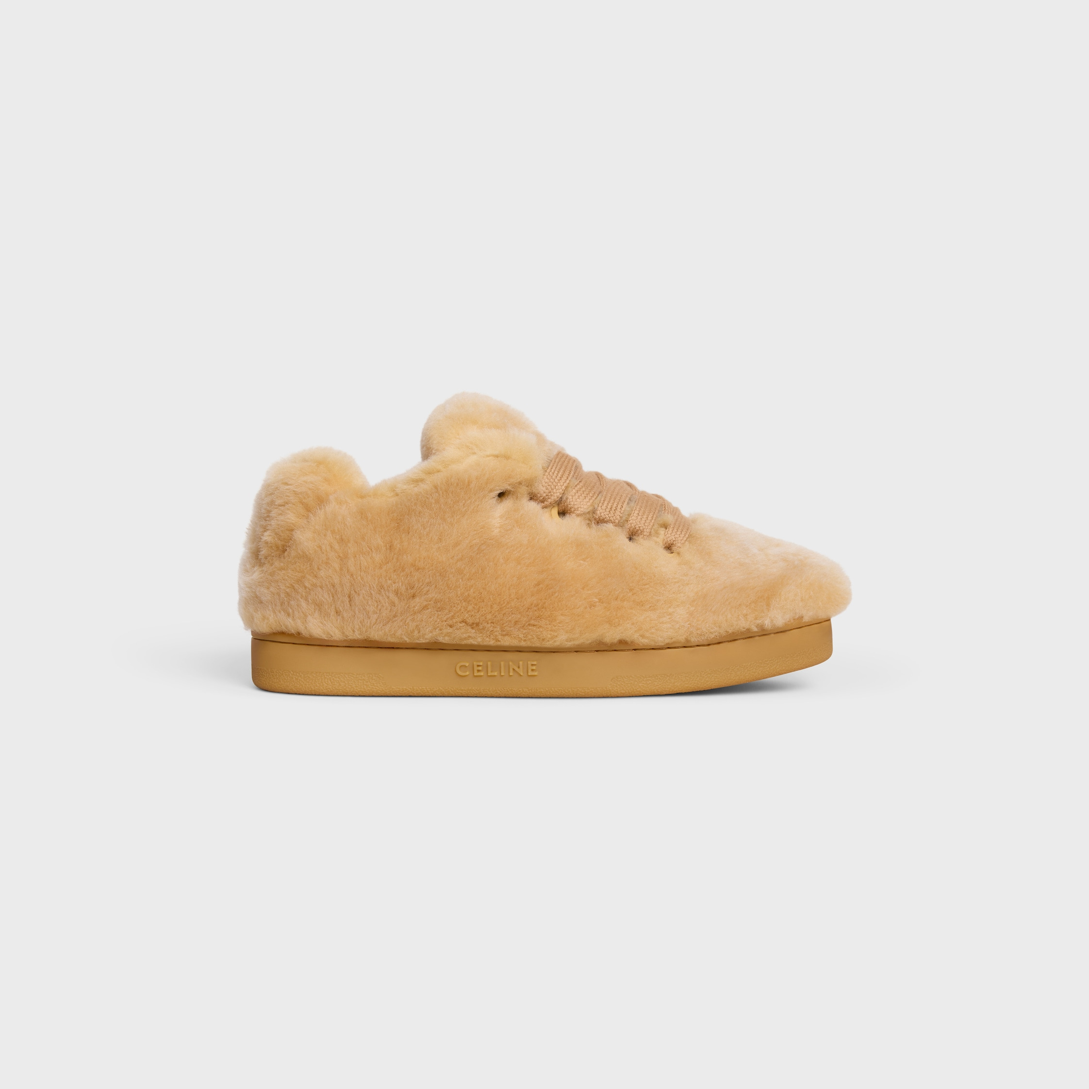 CELINE HUNTINGTON LOW TOP SNEAKER in SHEARLING - 1