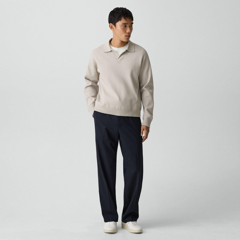 Straight Drawstring Pant in Motion Wool 2