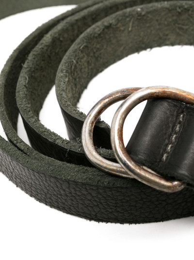 Guidi double-buckle leather belt outlook