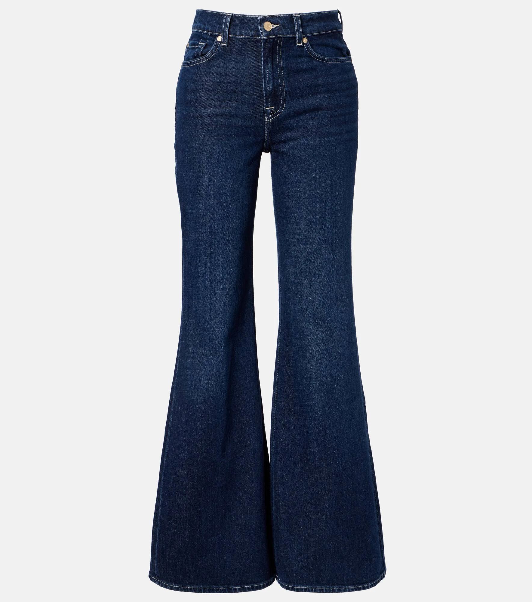 High-waisted flared jeans - 1