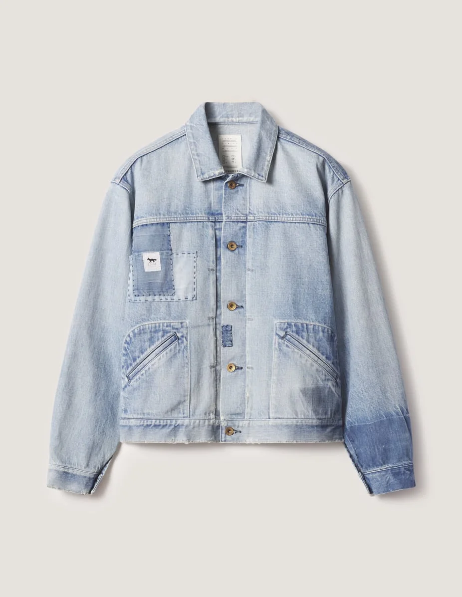 MAISON KITSUNE X KURO PATCHWORK DENIM JACKET - 1