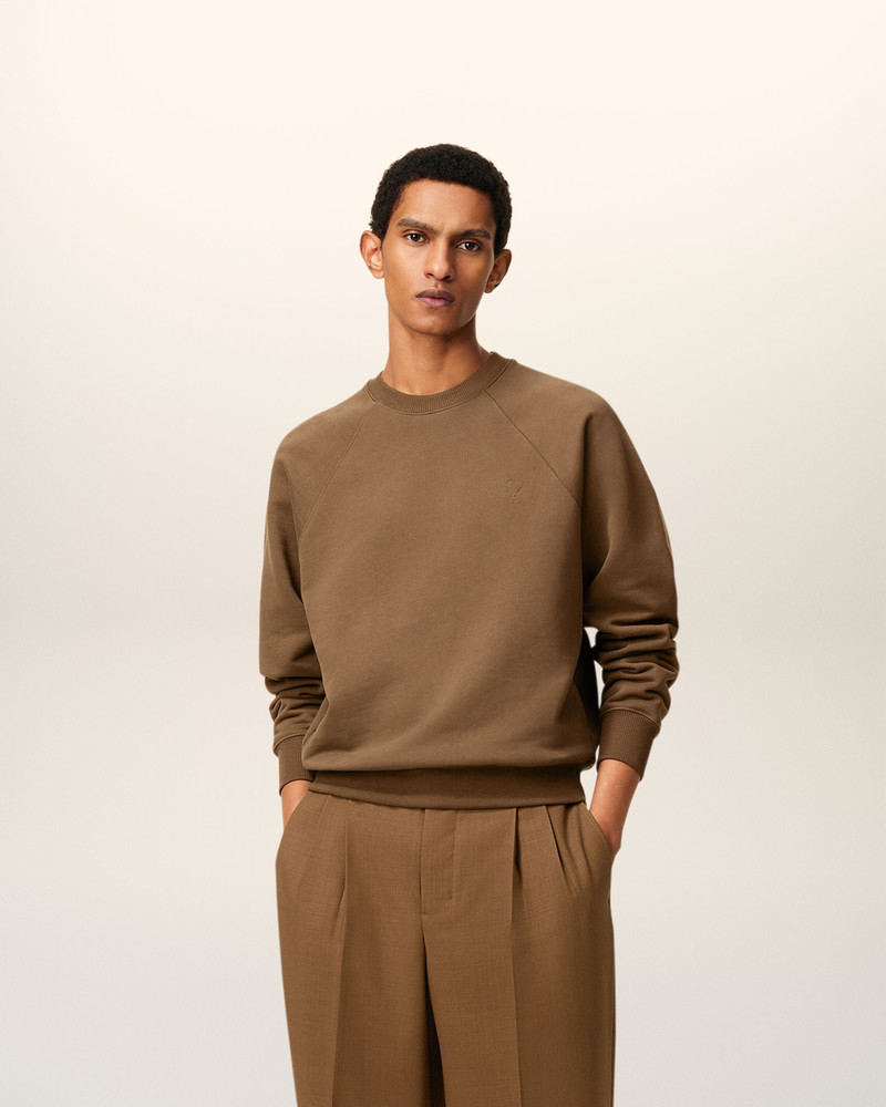 AMI Paris BROWN COTTON AMI DE COEUR SWEATSHIRT outlook
