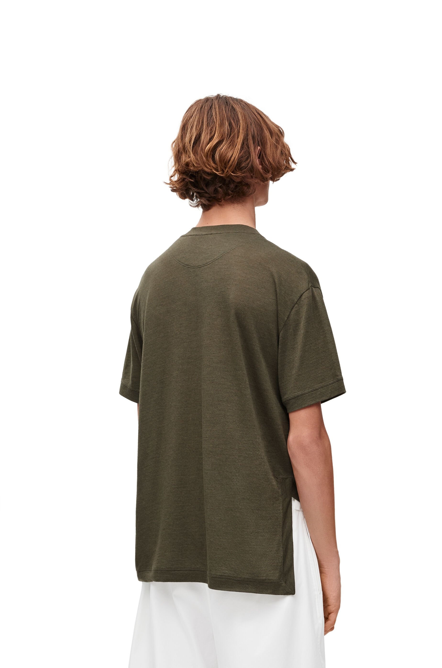 Asymmetric T-shirt in cotton blend - 4