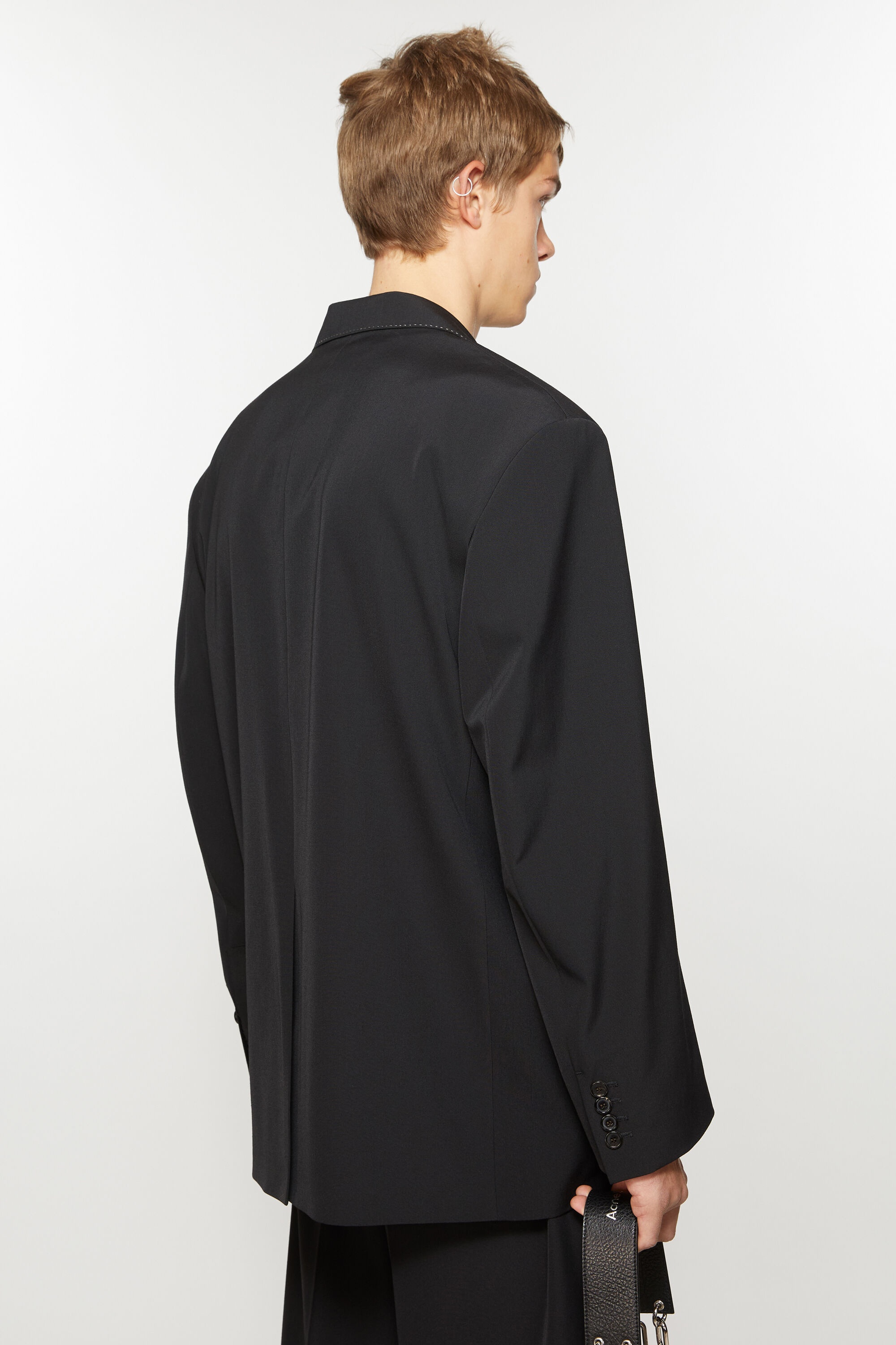 Single-breasted suit jacket - Relaxed fit - Black - 4