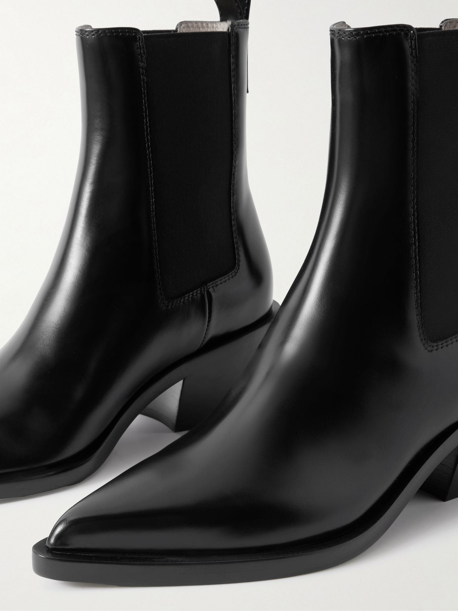 Wylie Dover 45 glossed-leather Chelsea boots Black - 4
