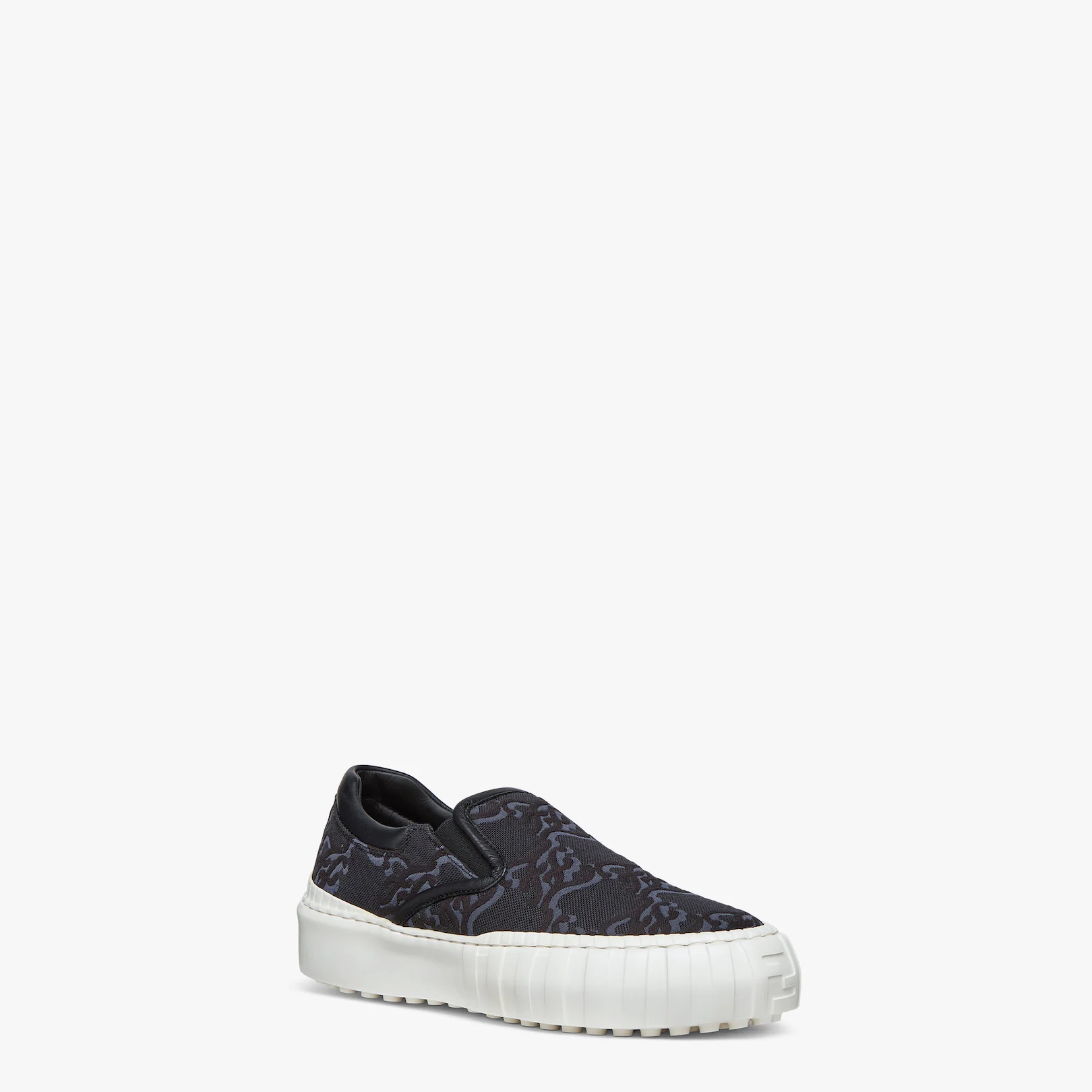 Black fabric sneakers - 2