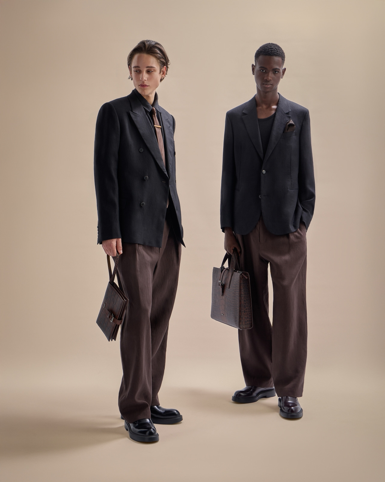 PURE LINEN SHIRT WITH PARTIAL ZIP - 6