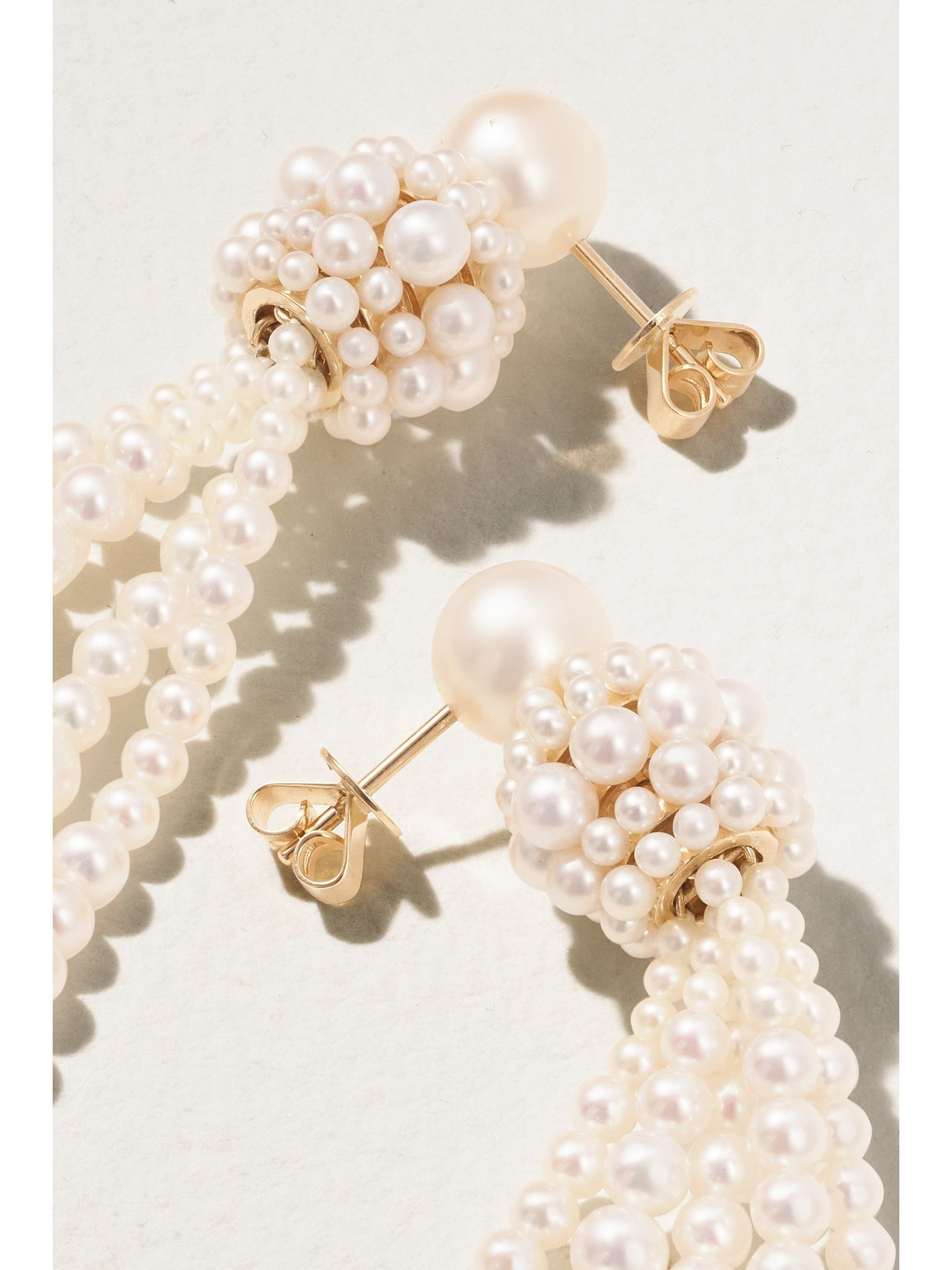 Colonna Grande 14-karat recycled gold pearl earrings Gold - 3