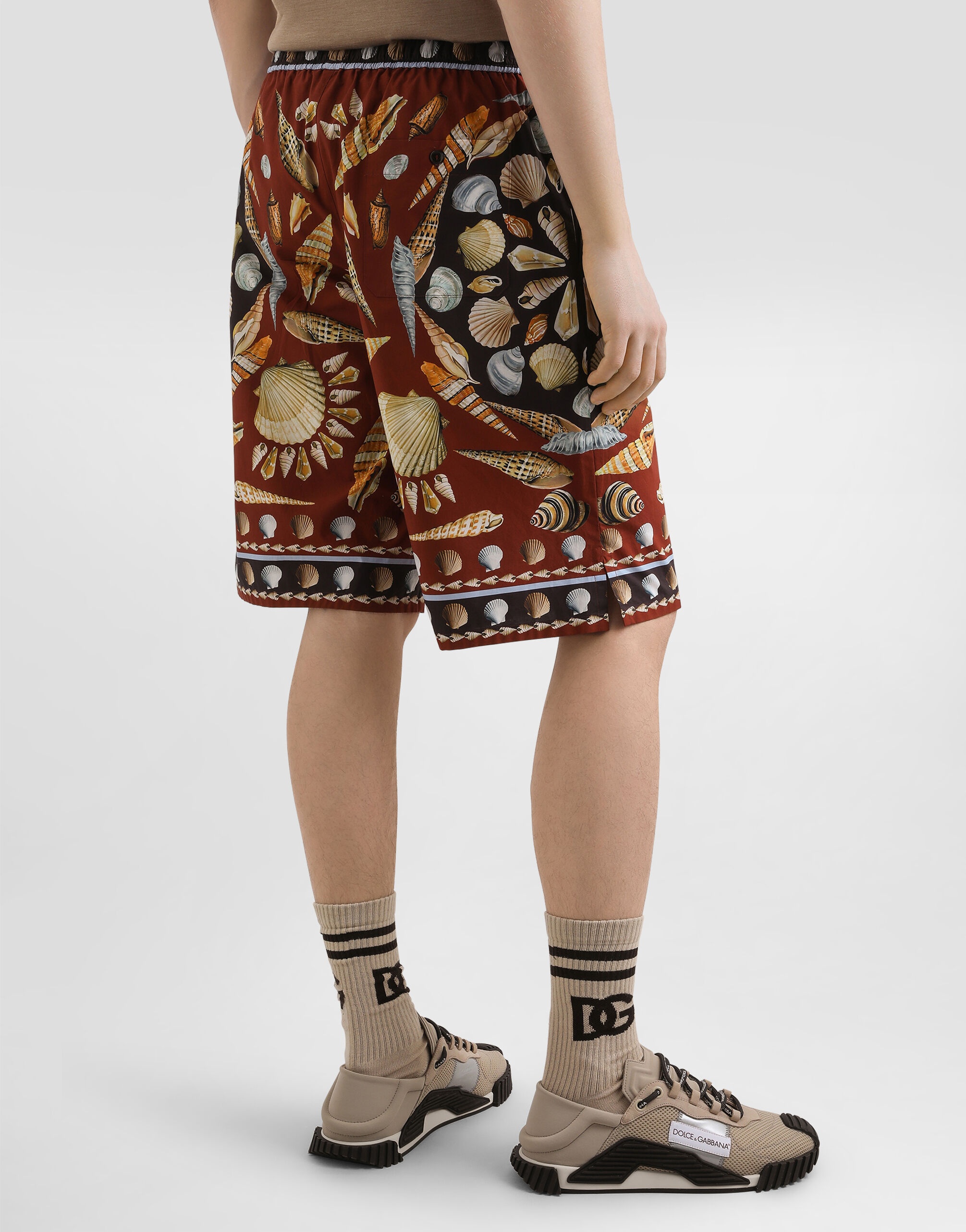 Shell-print poplin trousers - 5