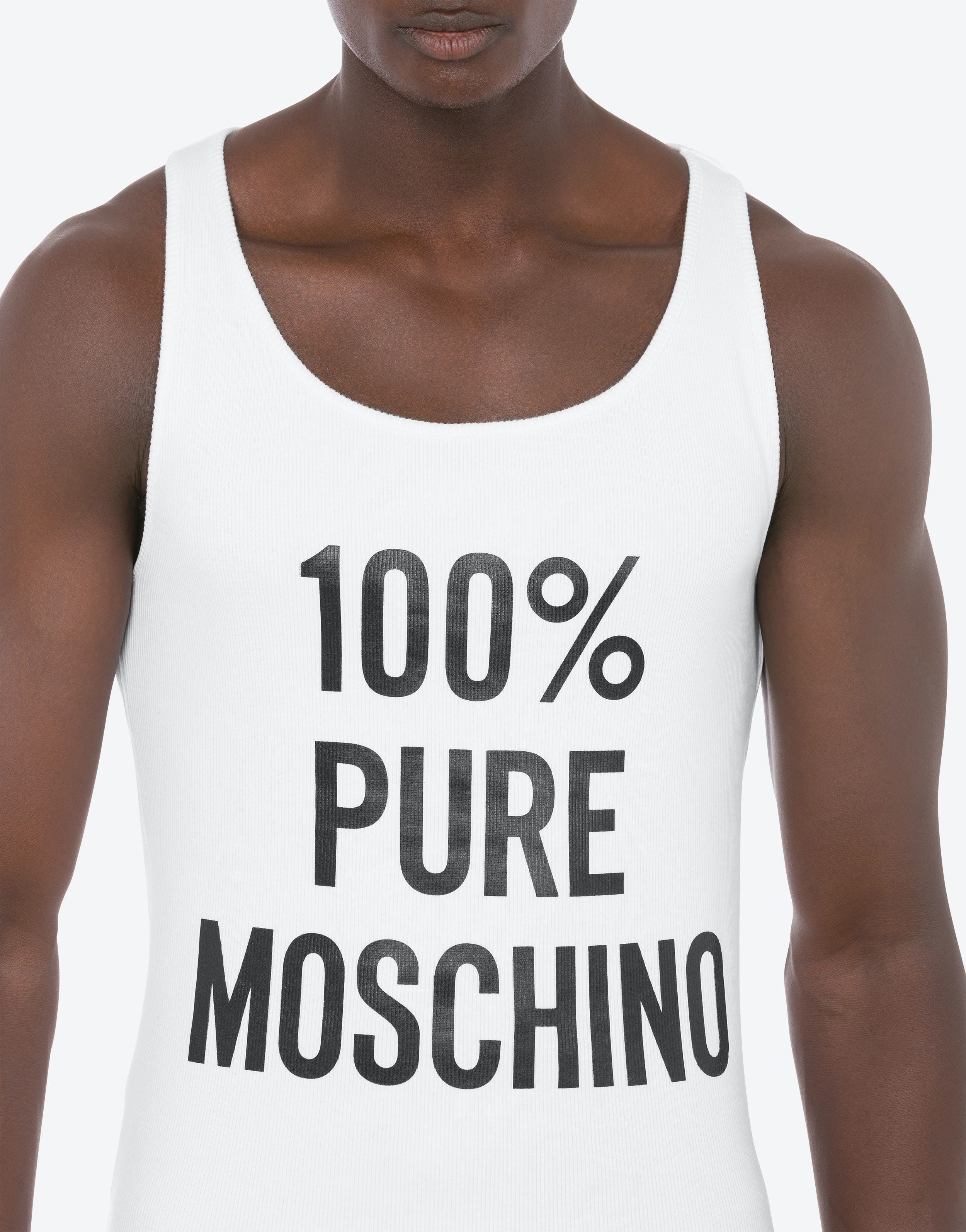 100% PURE MOSCHINO STRETCH COTTON TANK TOP - 3