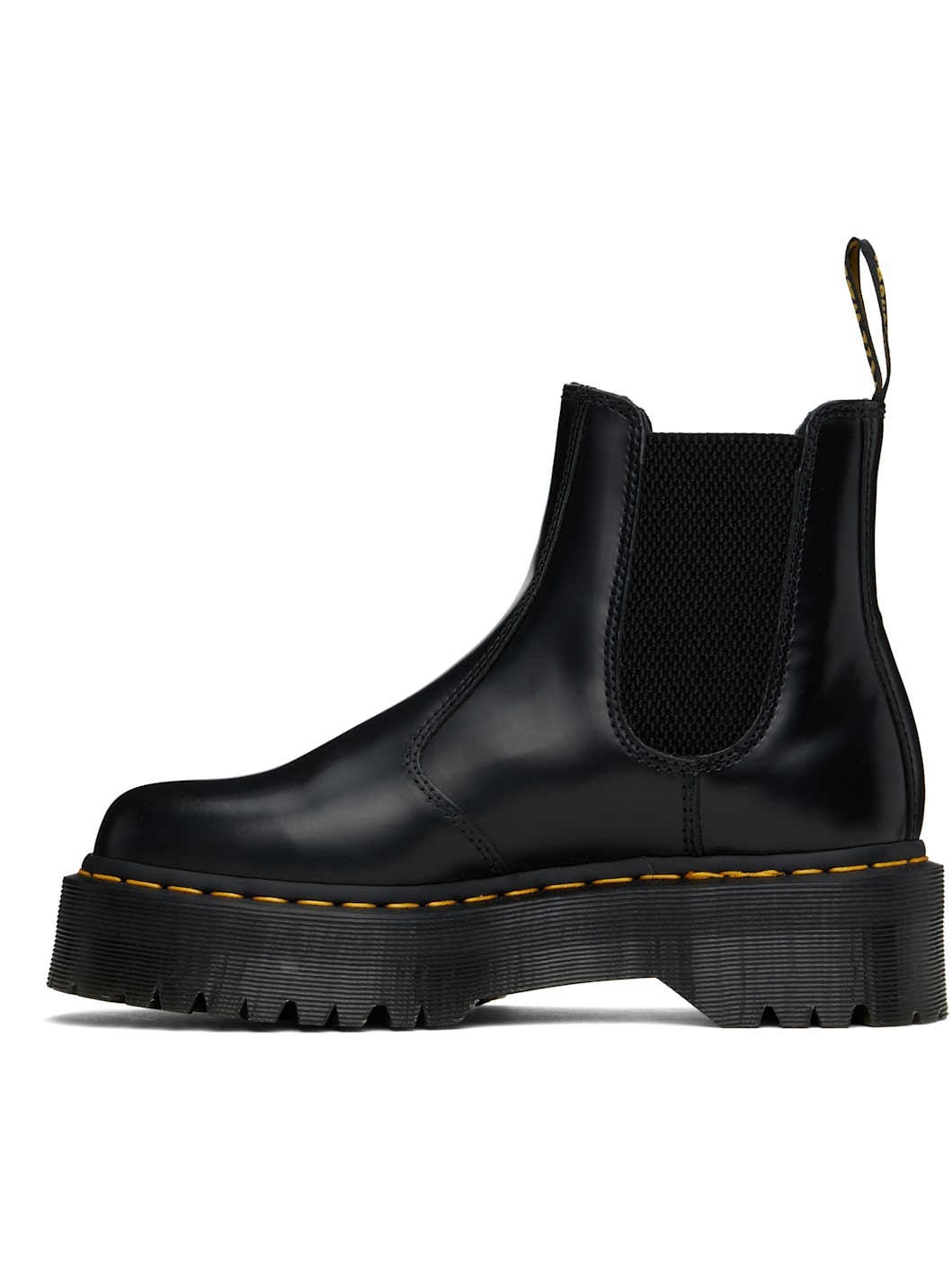 Black 2976 Polished Smooth Platform Chelsea Boots - 3