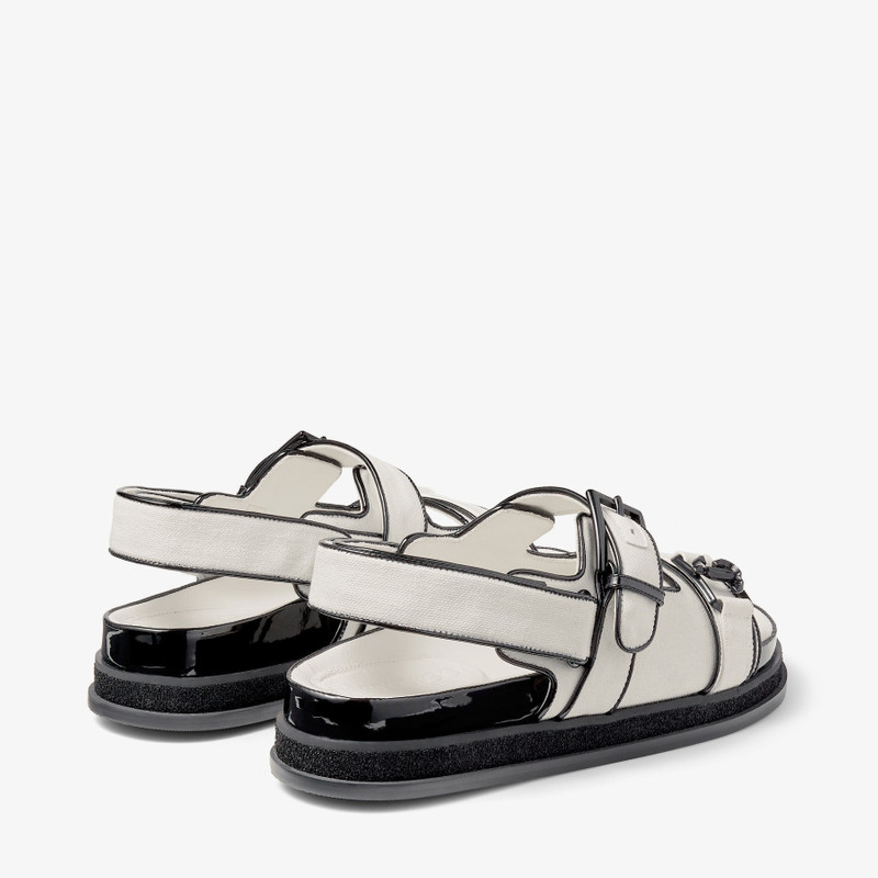 JIMMY CHOO Elyn Flat
Latte Linen Flat Sandals outlook