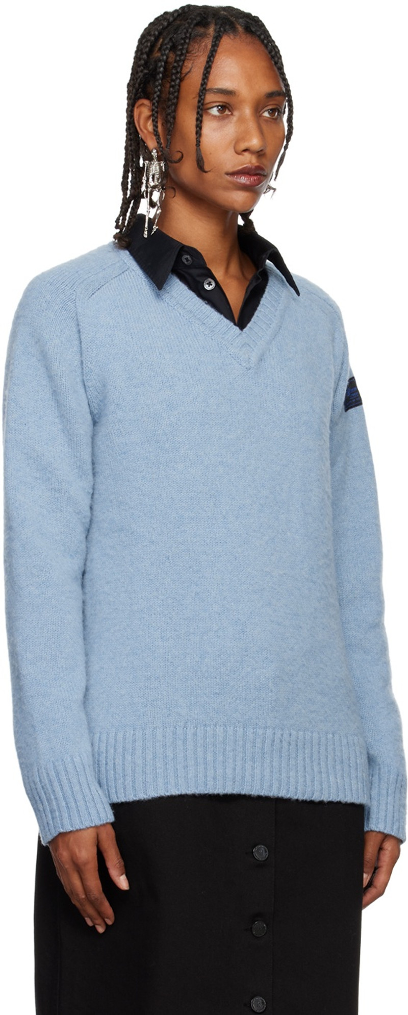 Raf Simons Blue Hammer Sweater outlook