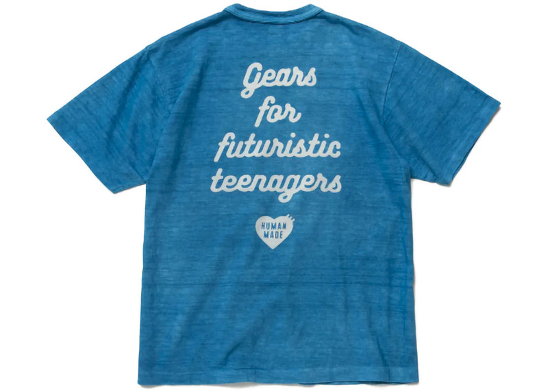 Human Made Human Made Indigo Heart Badge T-Shirt Indigo Blue outlook