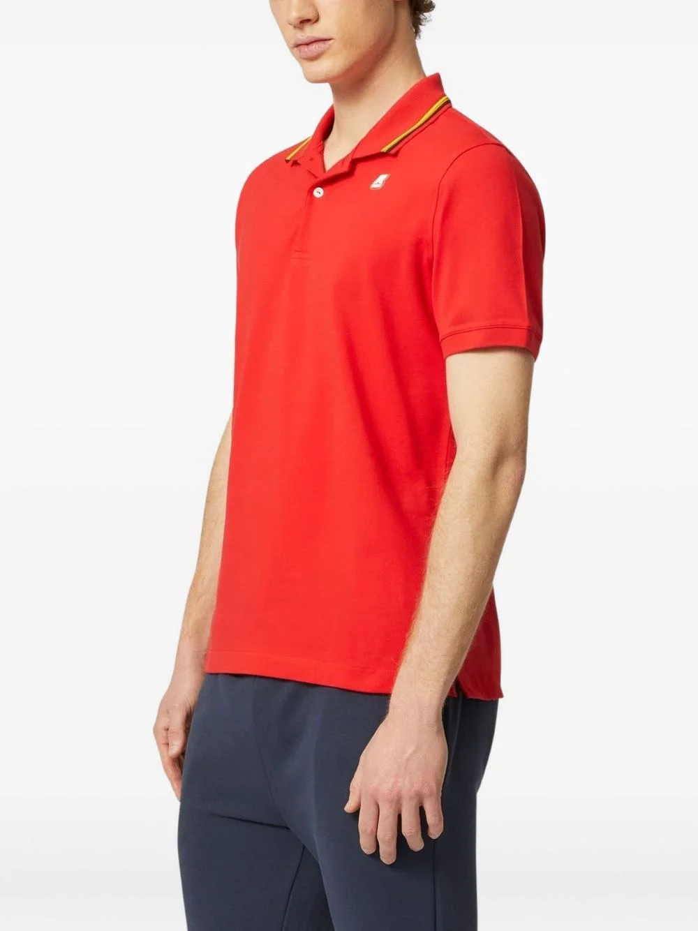 tipped-collar polo shirt - 1