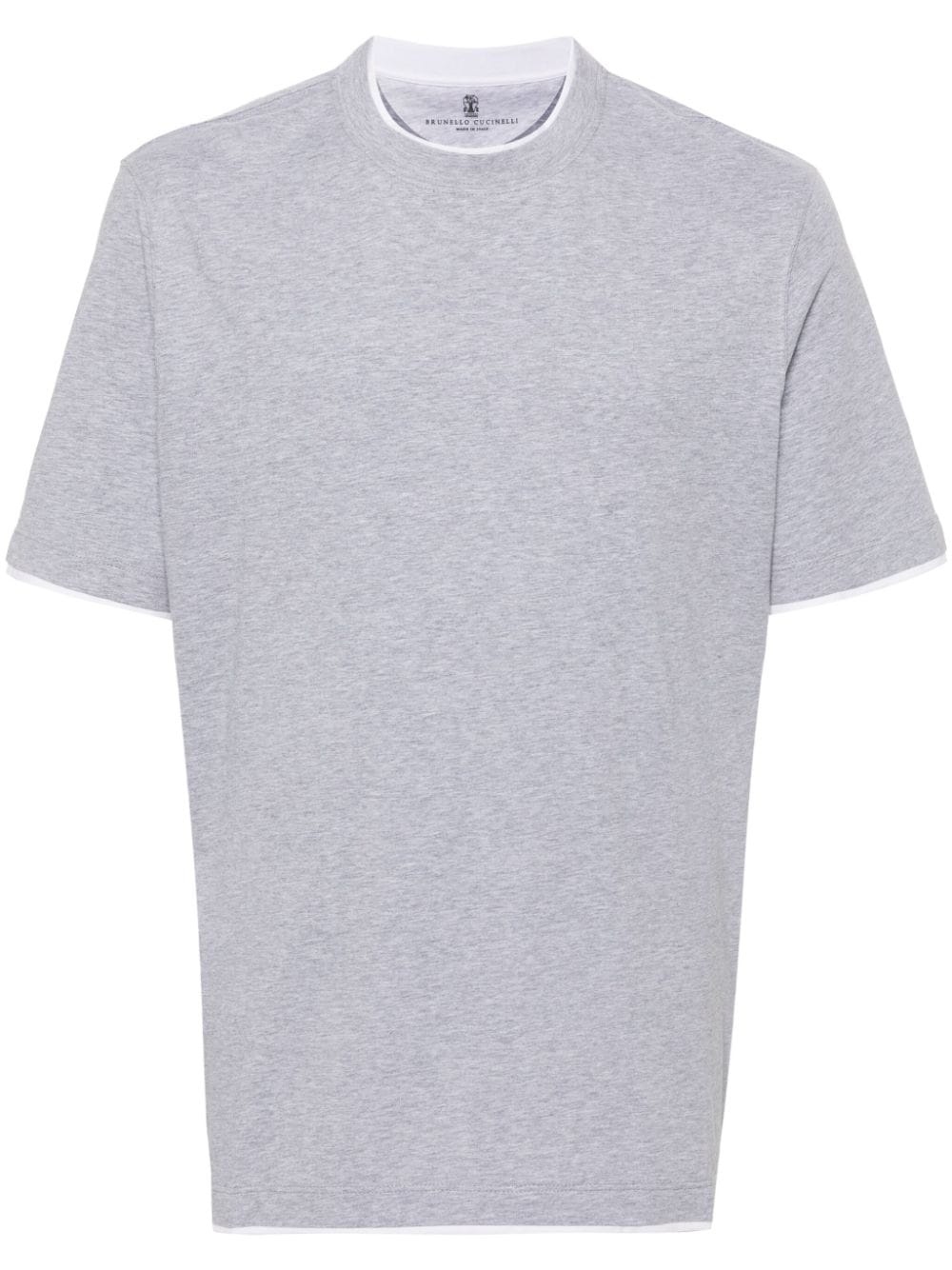 layered cotton T-shirt - 1
