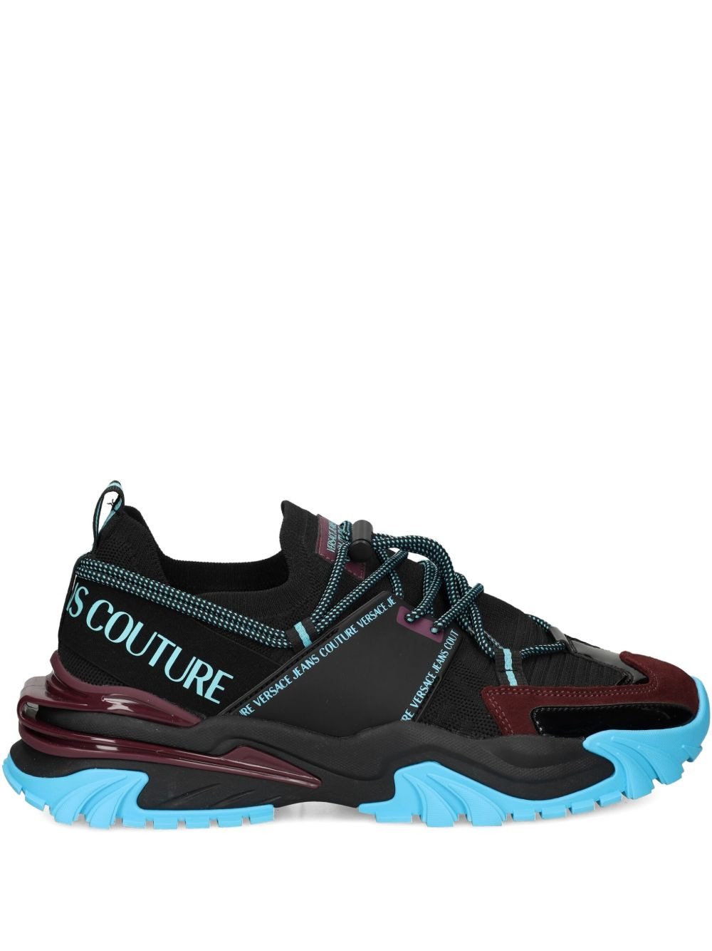 lace-up panelled sneakers - 1