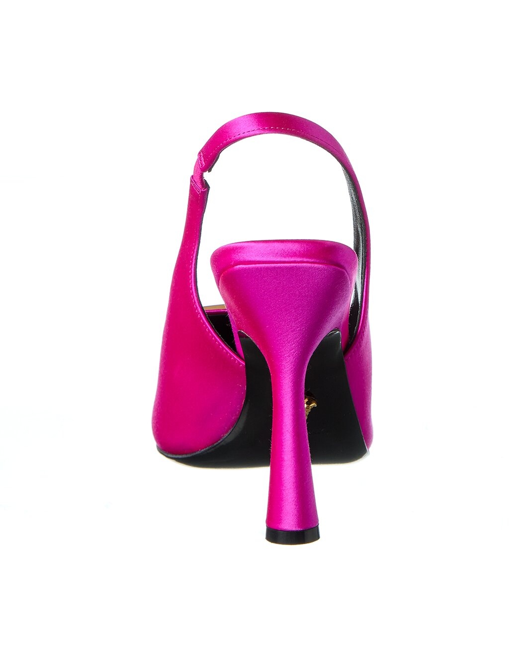 Versace Medusa Plaque Satin Slingback Sandal - 3