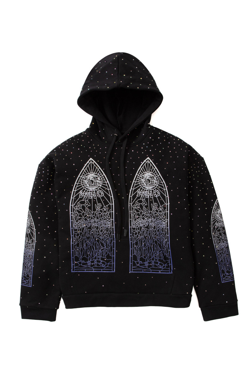 RHINESTONE HOODED PULLOVER 1