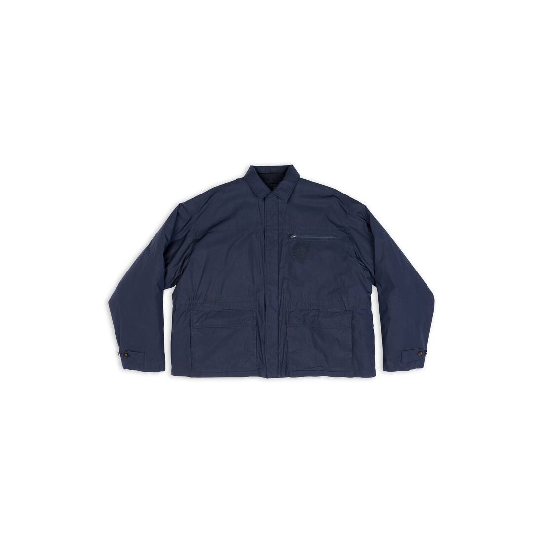 Men's Scissors Crest Parka With Removable Lining in Blue - 1