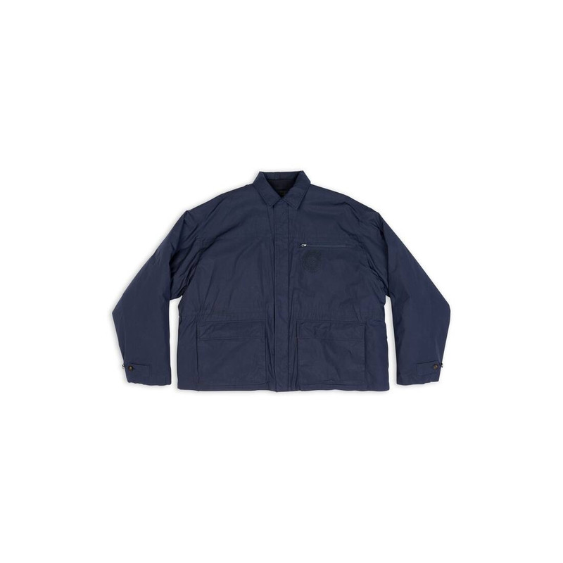 Men's Scissors Crest Parka With Removable Lining in Blue 1