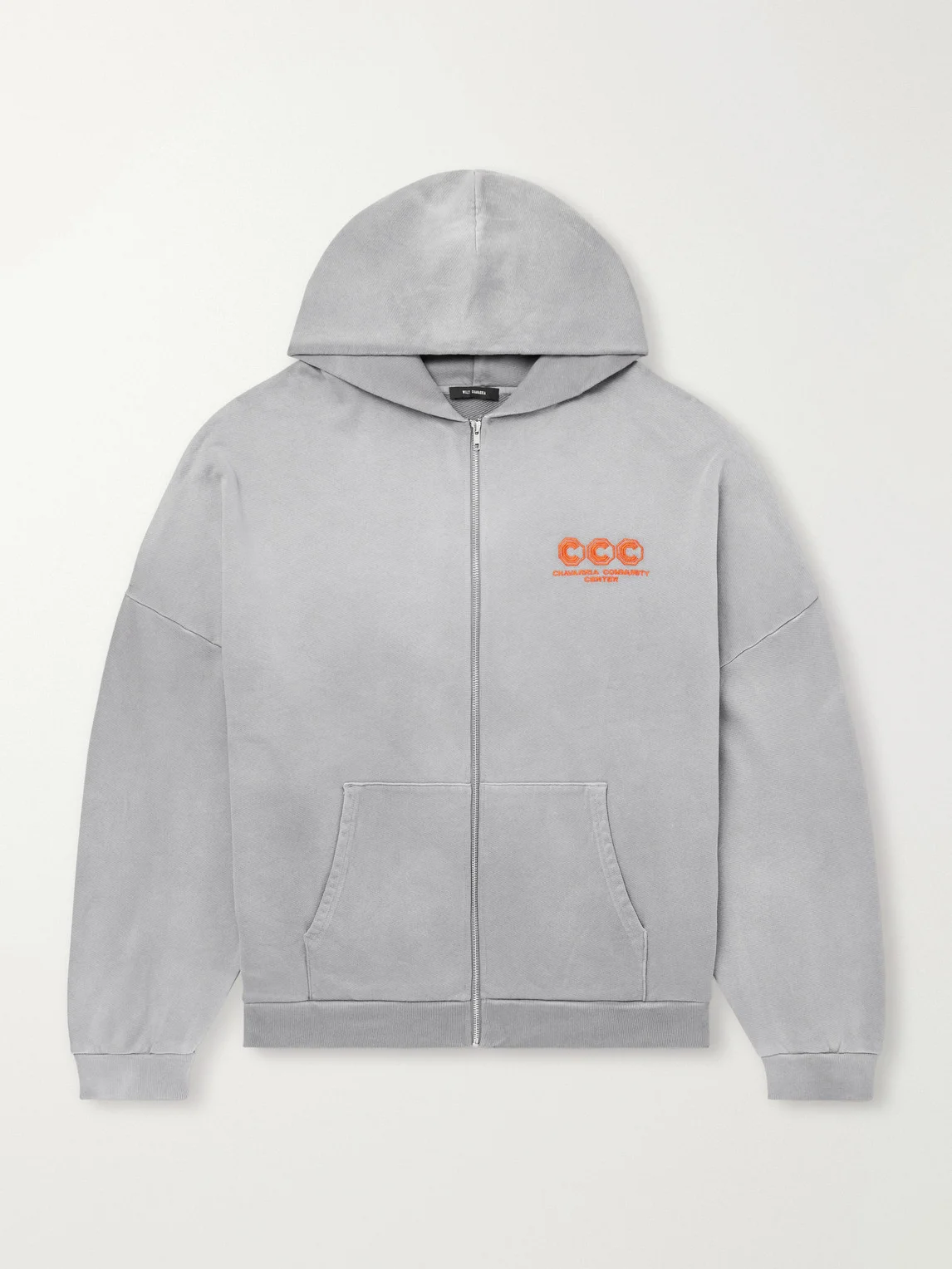 Logo-Embroidered Cotton-Jersey Zip-Up Hoodie - 1
