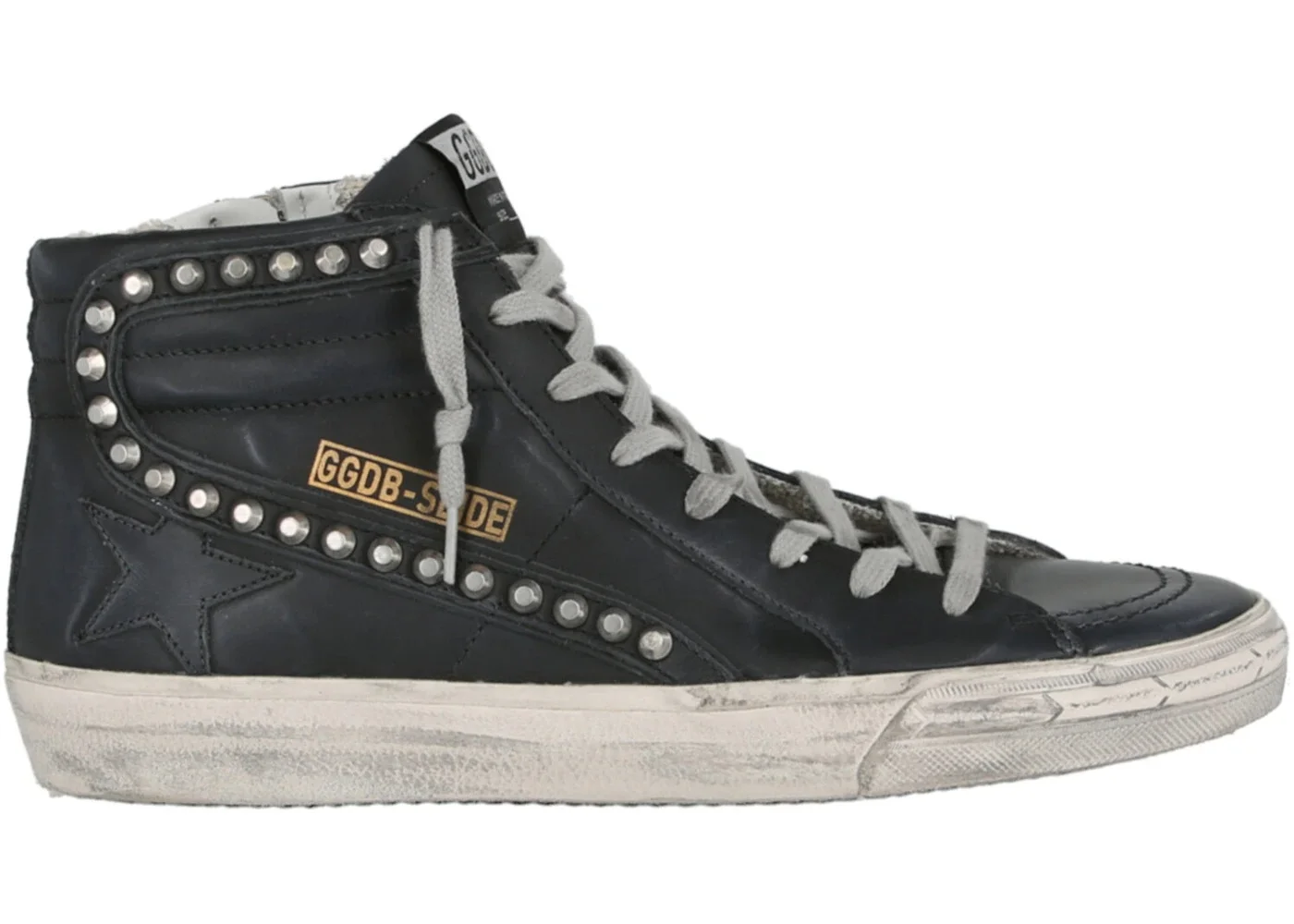 Golden Goose Slide Black Studded - 1