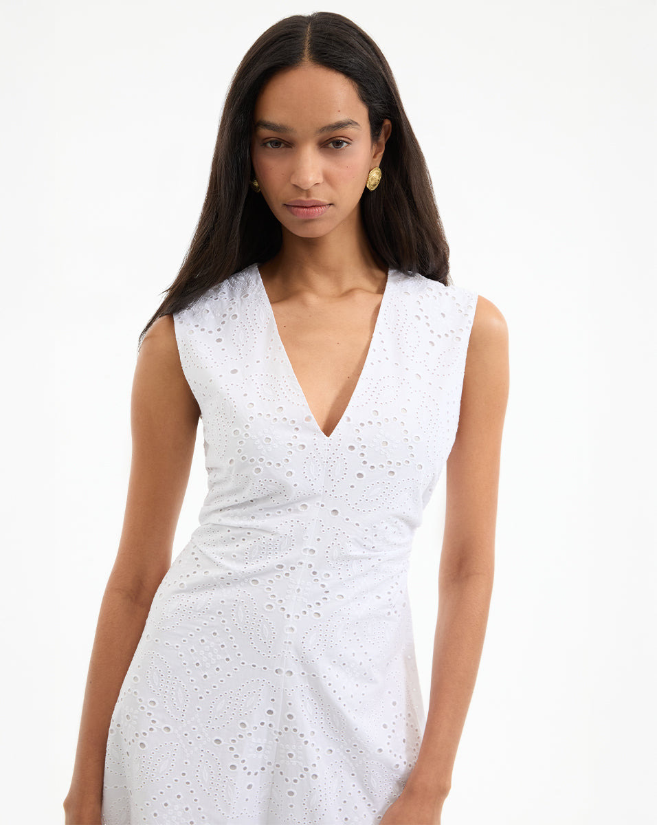 AVEN EYELET MIDI DRESS - 3