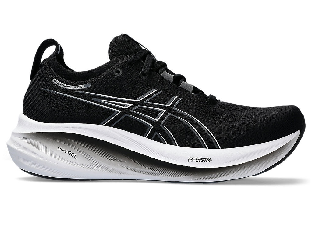 (WMNS) ASICS Gel-Nimbus 26 Wide 'Black Graphite Grey' 1012B602-001 - 2