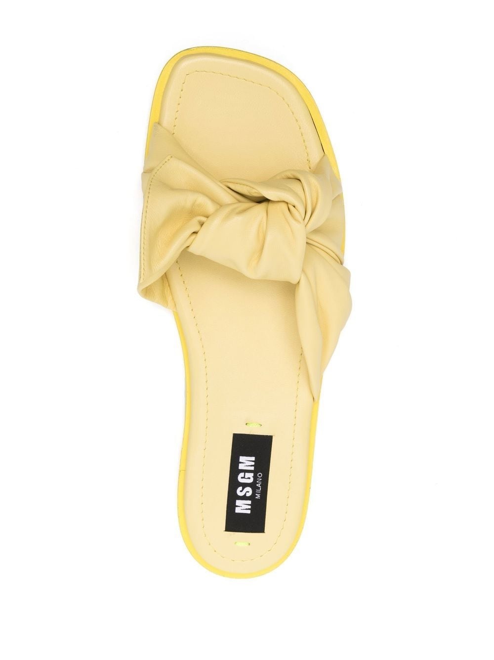 knot-detailing leather slippers - 4