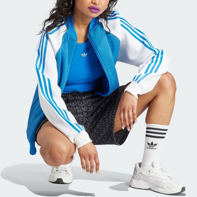 (WMNS) adidas Adicolor Classics Oversized SST Track Jacket 'Blue White' II0718 - 4