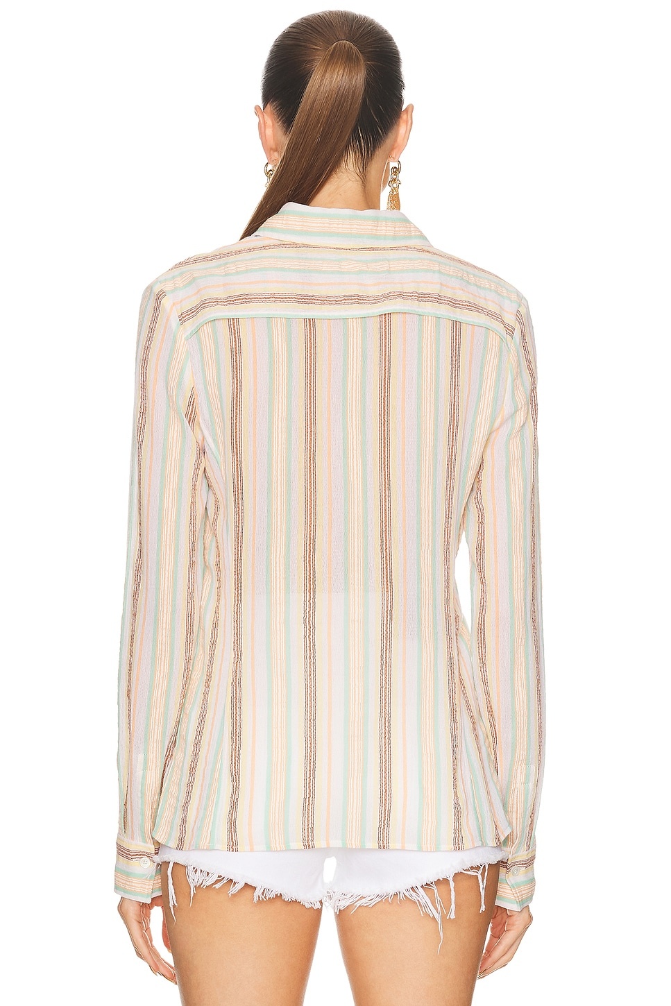 Button Down Long Sleeve Top - 3