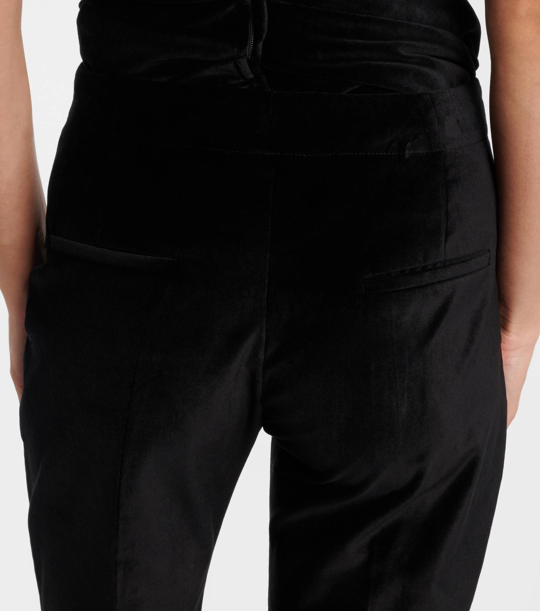 Roux cotton-blend velvet flared pants - 6