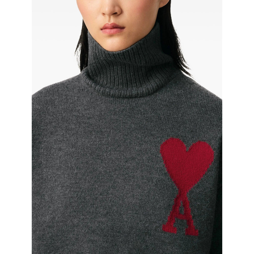 Ami Paris Grey Sweaters & Knitwear - Jumpers Men - 3