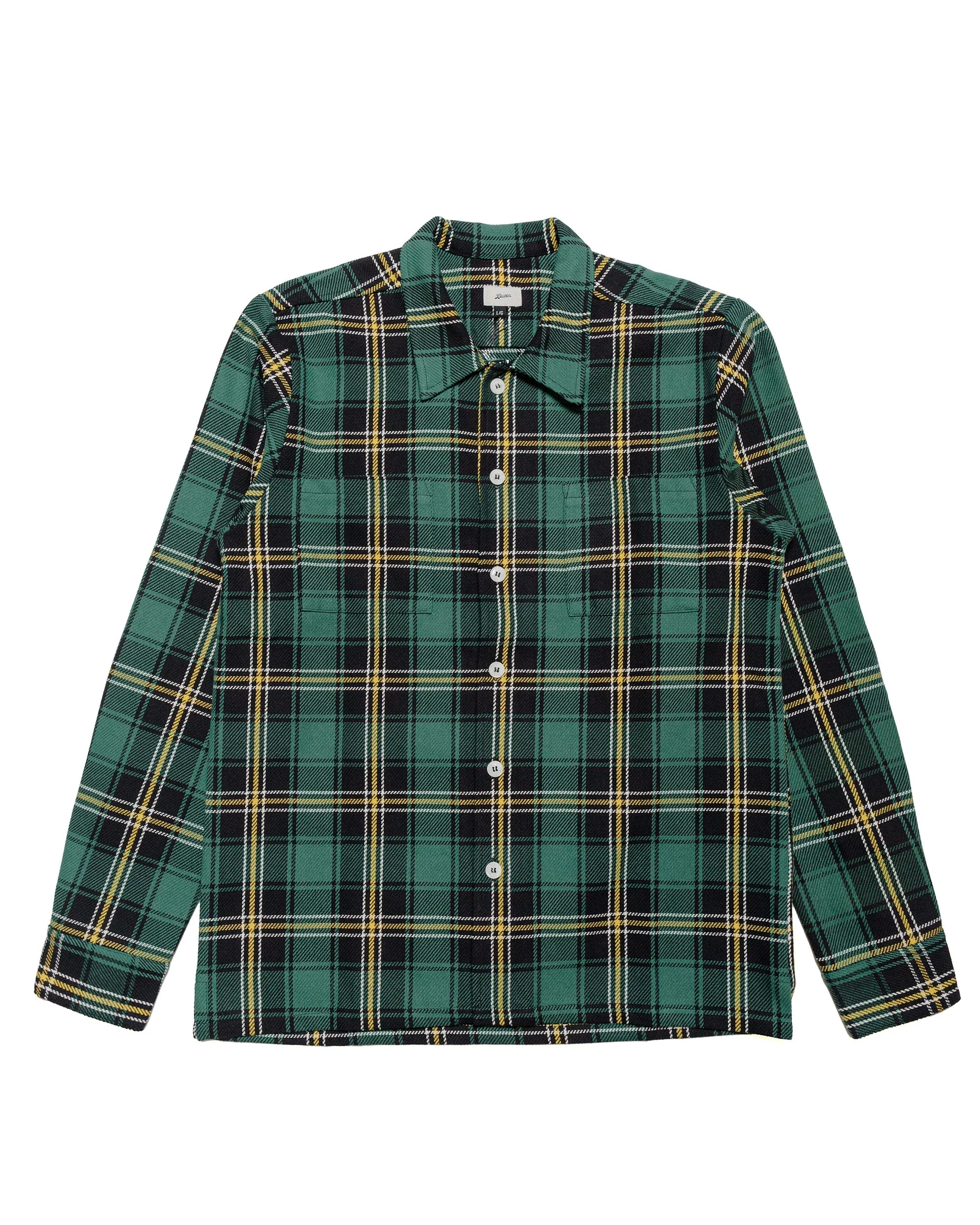 Algae Plaid Flannel Shirt - 1