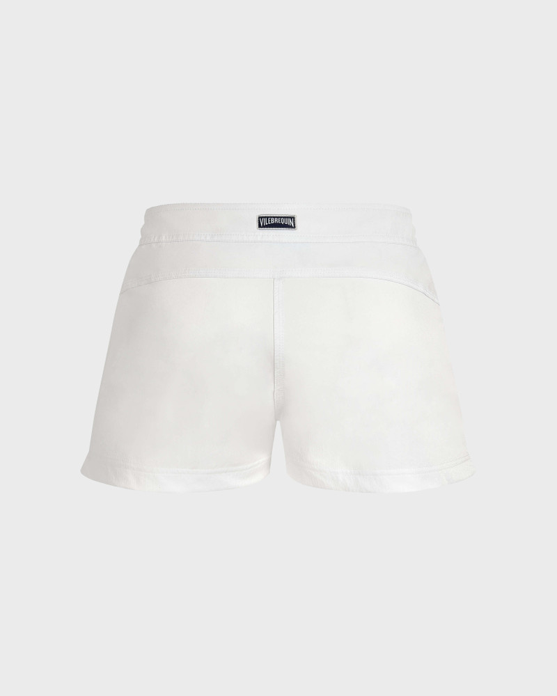 WOMEN FLAT BELT SWIM SHORTS SOLID 5