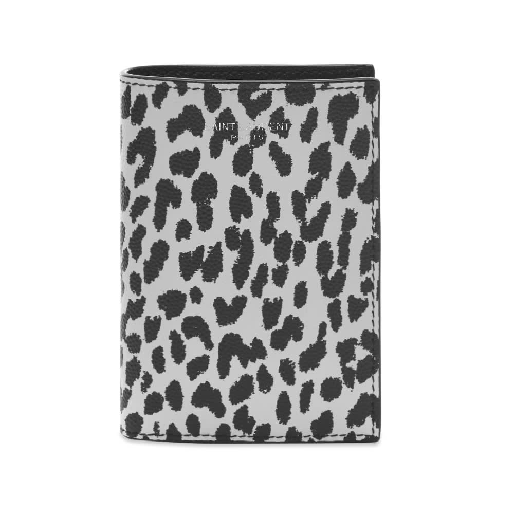 Saint Laurent Leopard Credit Card Wallet - 1