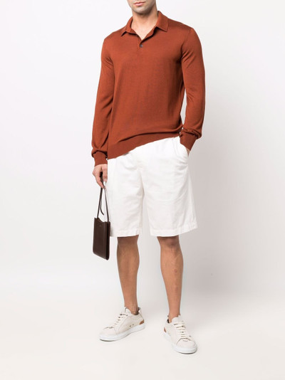 ZEGNA fine-knit polo shirt outlook