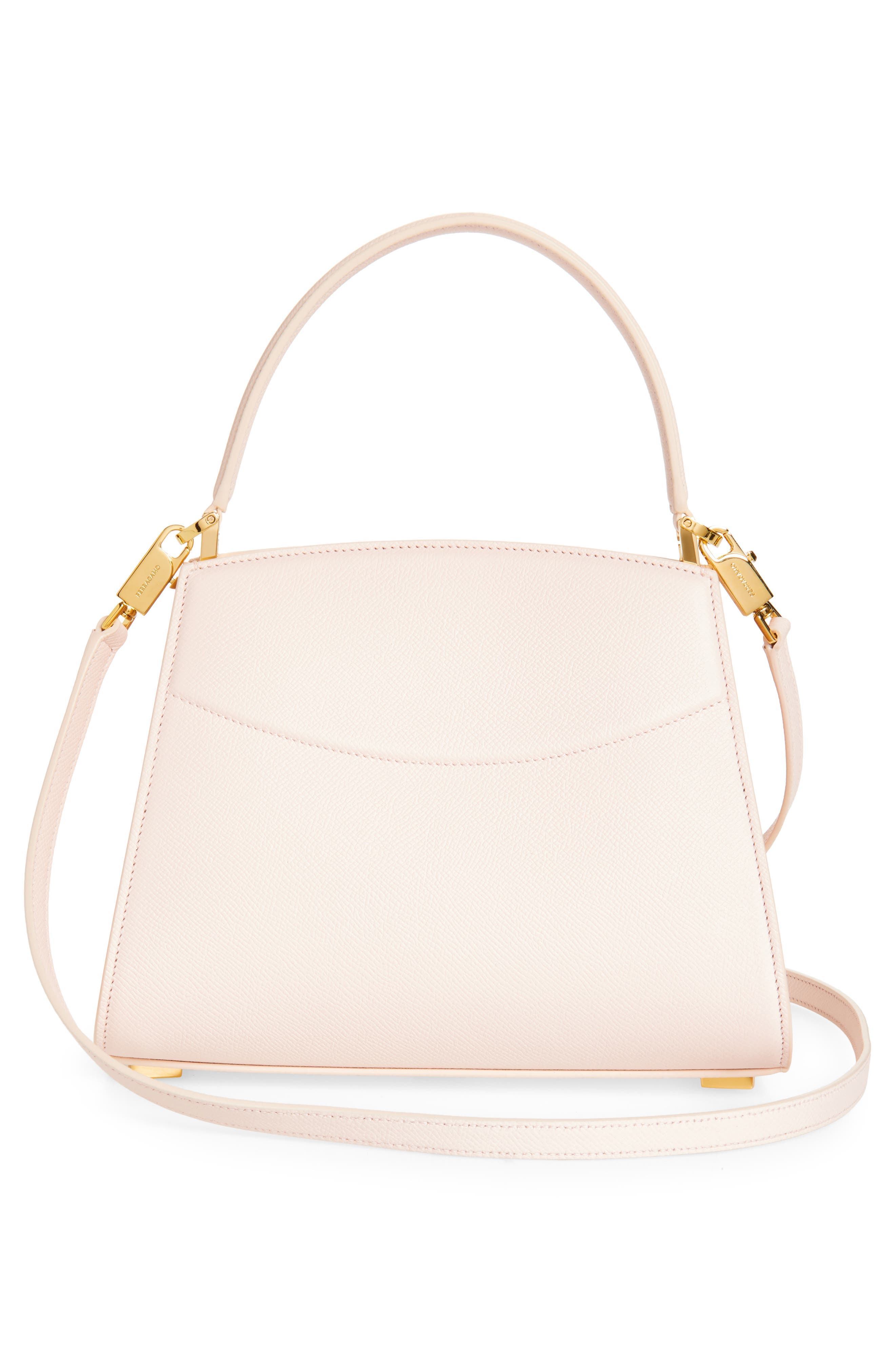 FERRAGAMO Small Studio Box Leather Top Handle Bag in Ballet at Nordstrom - 3
