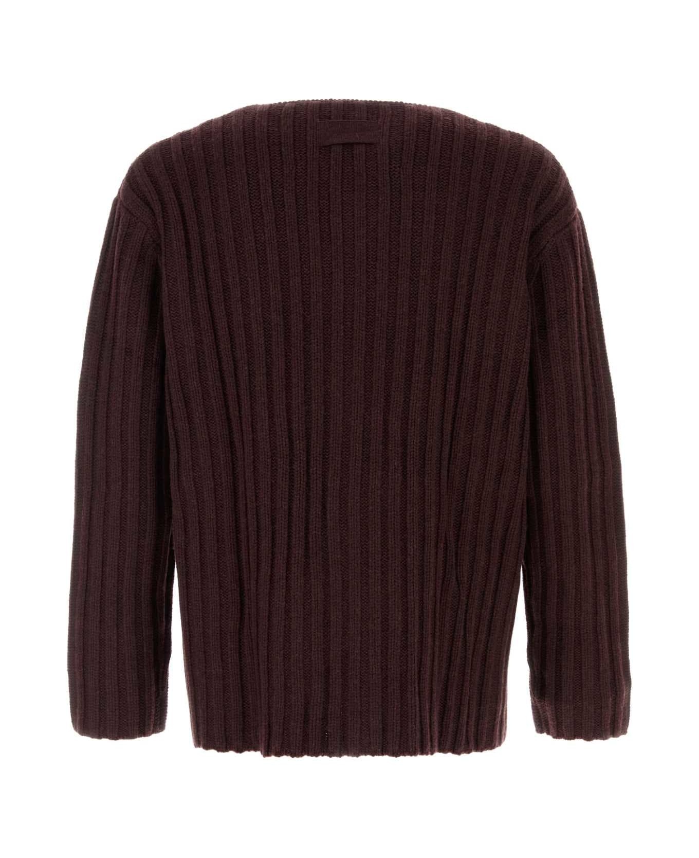 Burgundy Cashmere Cardigan - 2