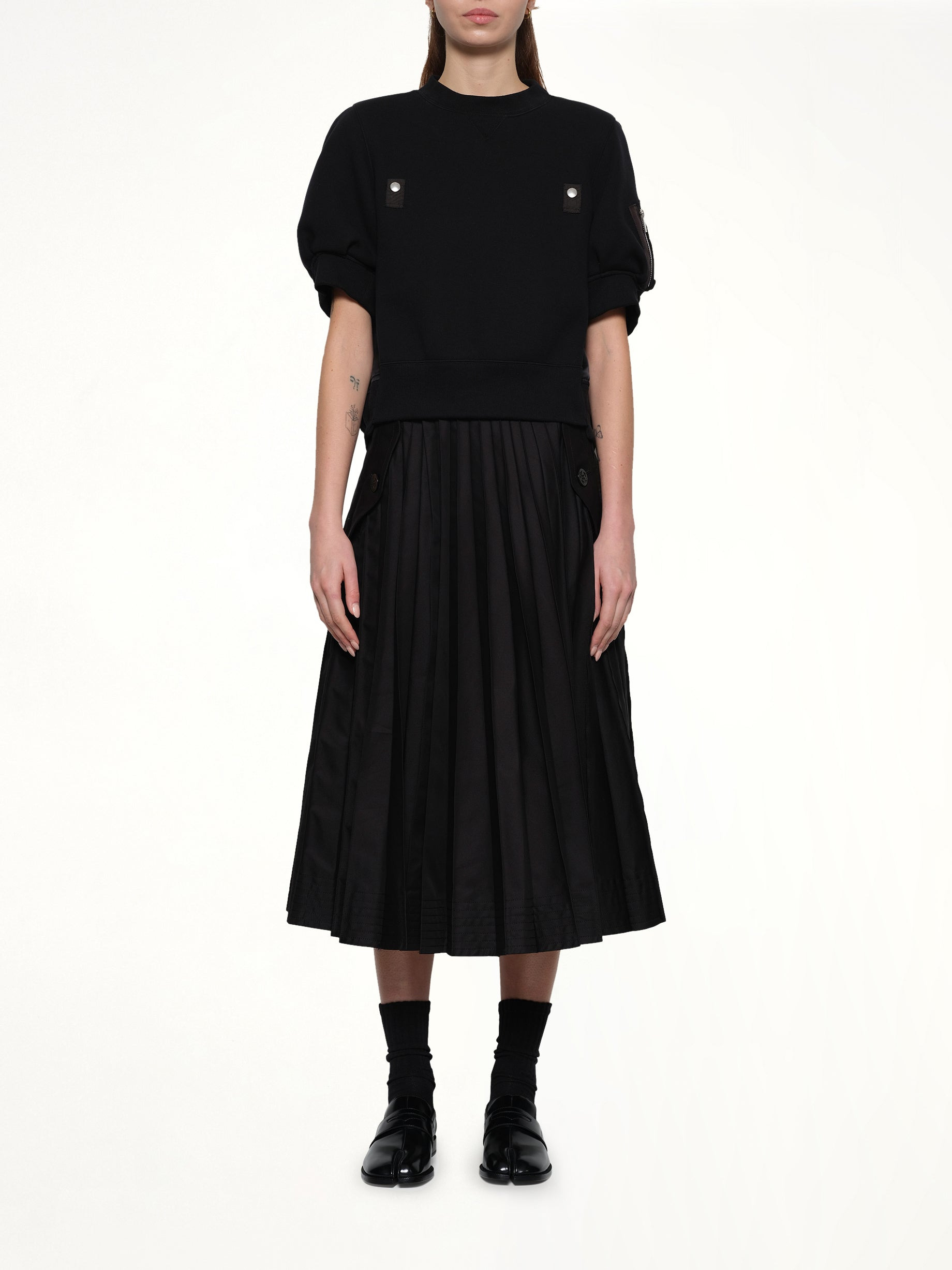 Sponge x Nylon Twill Pullover in Black - 7