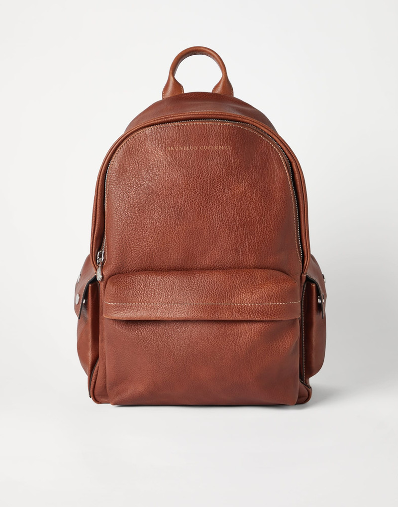 Grained calfskin travel backpack 1