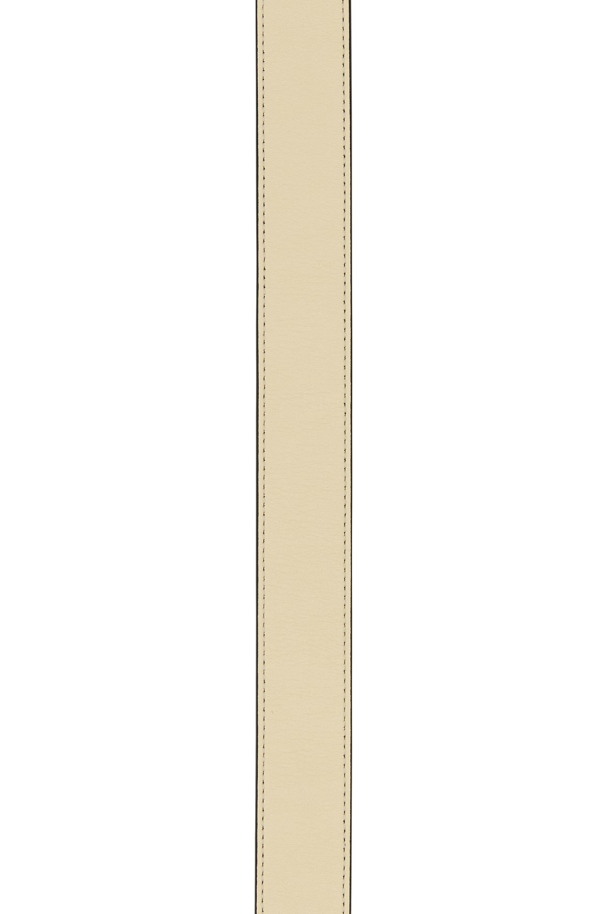 Ivory leather VLogo belt - 3