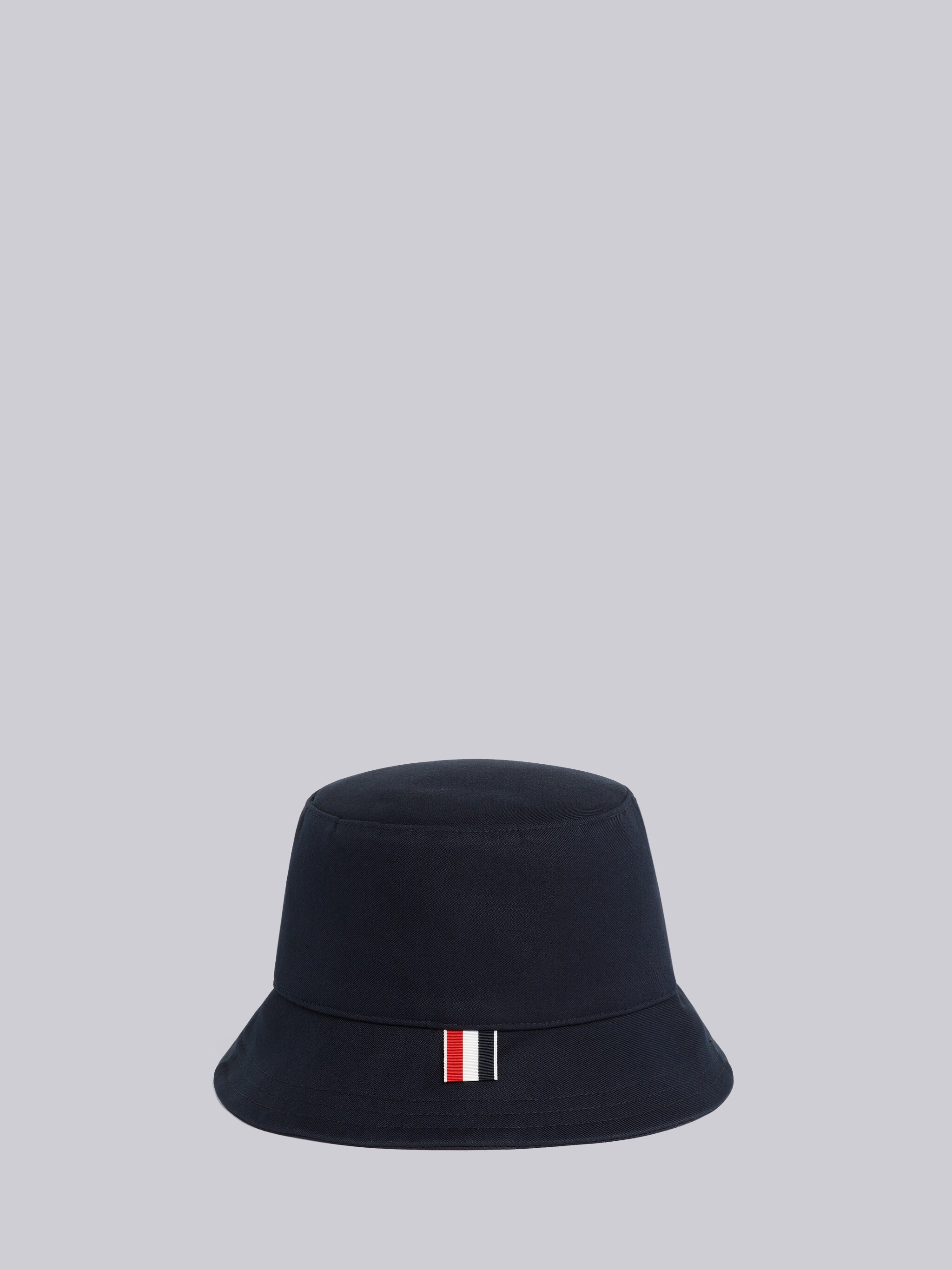 Navy Cotton Suiting Engineered 4-Bar Bucket Hat - 4
