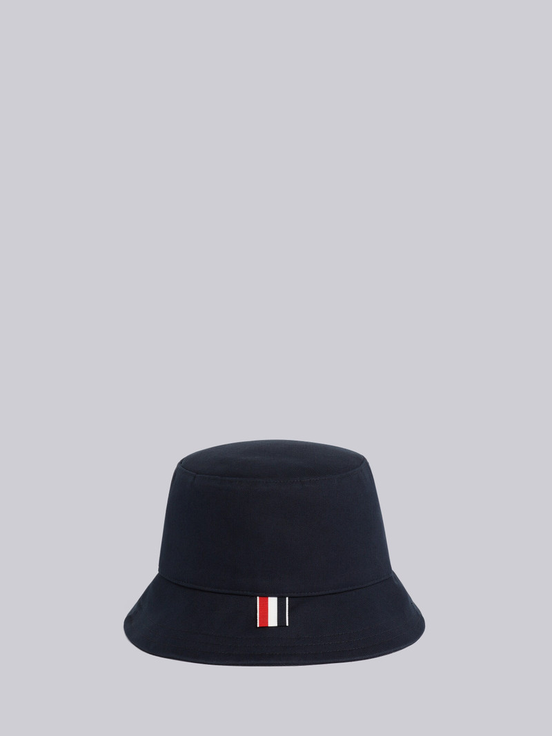 Navy Cotton Suiting Engineered 4-Bar Bucket Hat 4