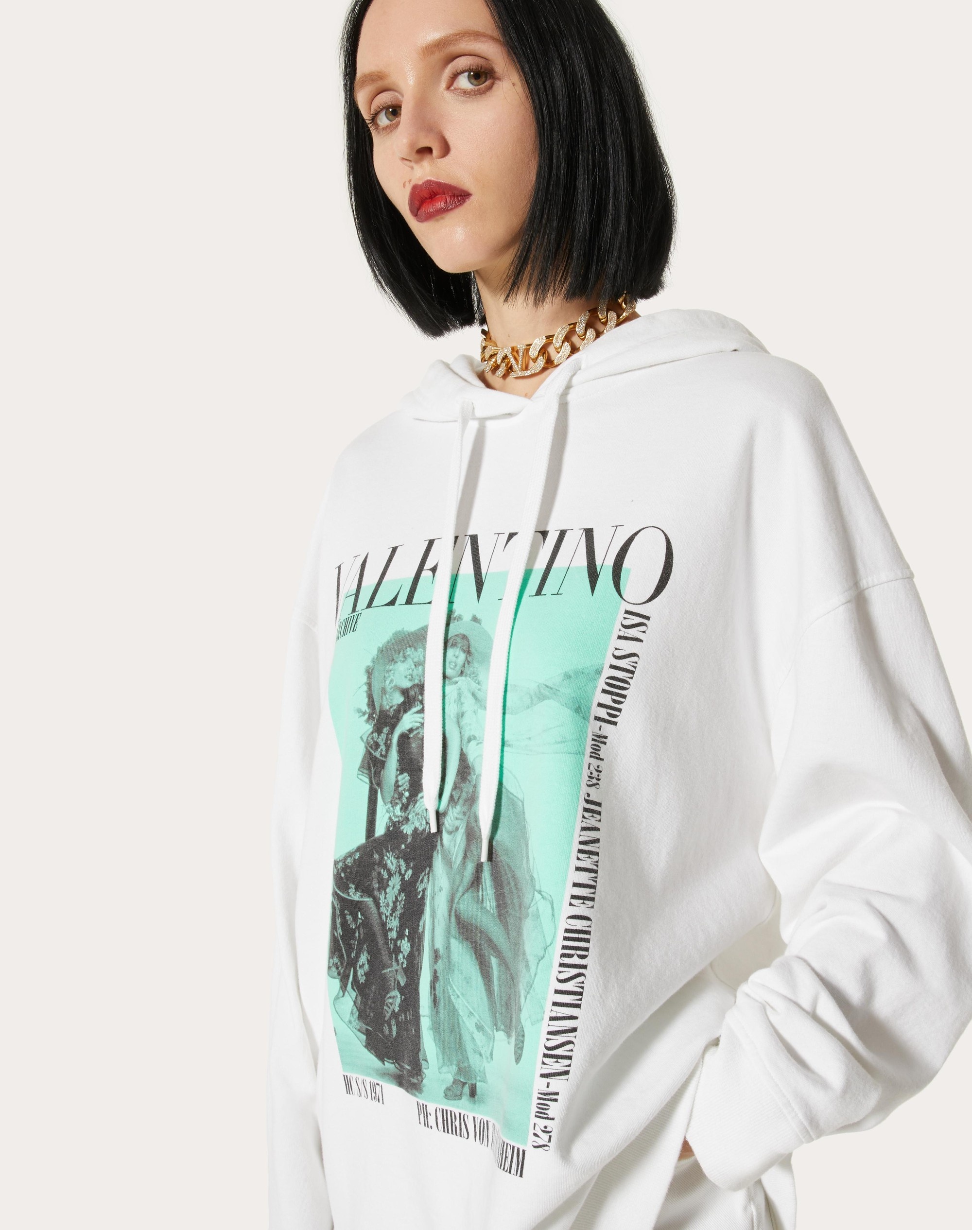 JERSEY SWEATSHIRT WITH VALENTINO ARCHIVE 1971 PRINT - 5