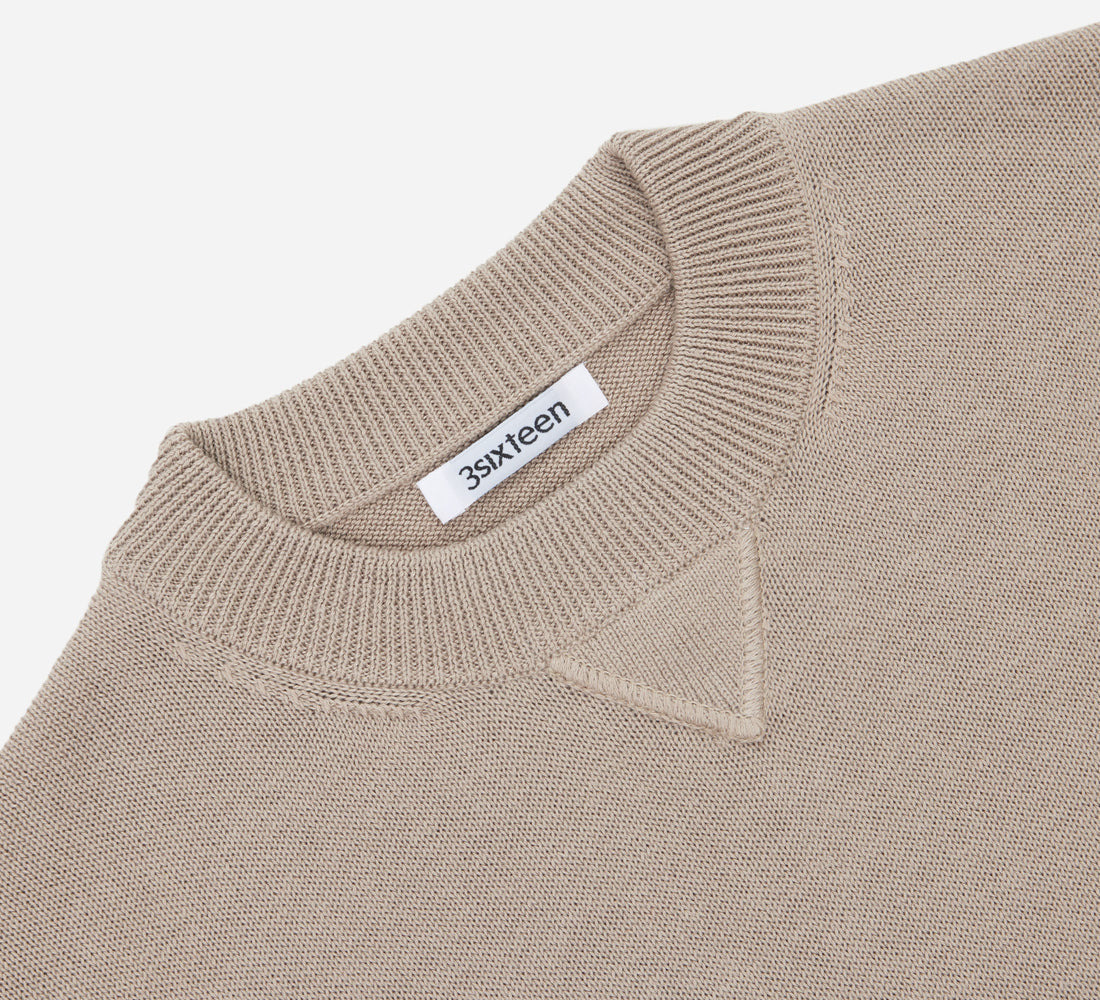 Knit T-Shirt - Tan - 3