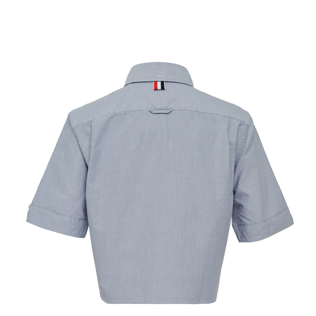 Oxford Cropped Short Sleeve Shirt Women - 2