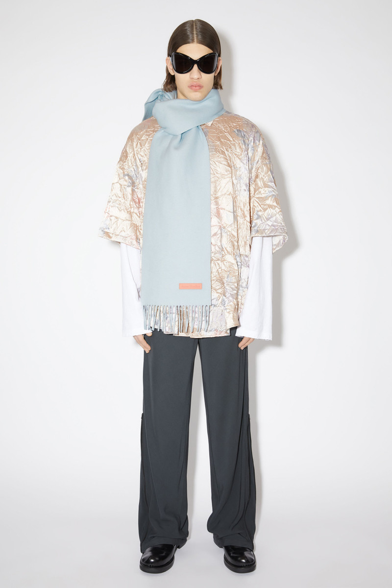 Wool scarf pink label - Narrow - Powder blue 3